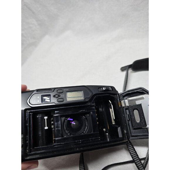 Pentax Zoom-90 Black Tele-Macro Auto Focus Point & Shoot Film Camera With Case - Picture 6 of 16